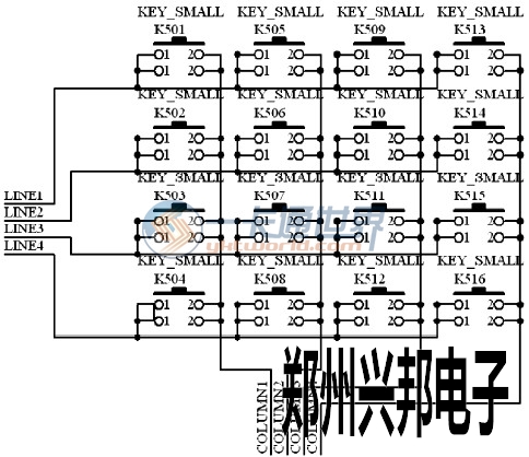 圖2 鍵盤輸入電路原理圖